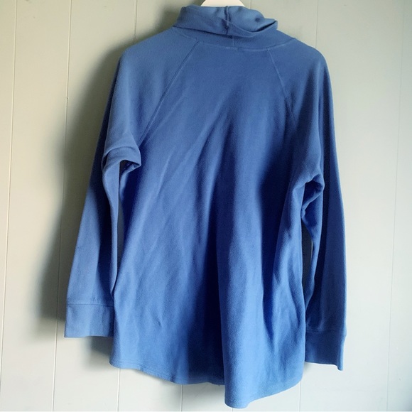 C9 by CHAMPION Active Oversized Drawstring Mock-neck Pullover Fleece Top Blue L - Picture 2 of 4